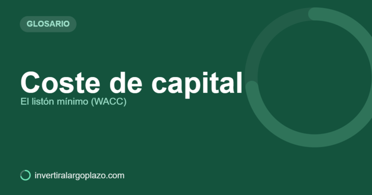 Coste de capital — Glosario de inversión